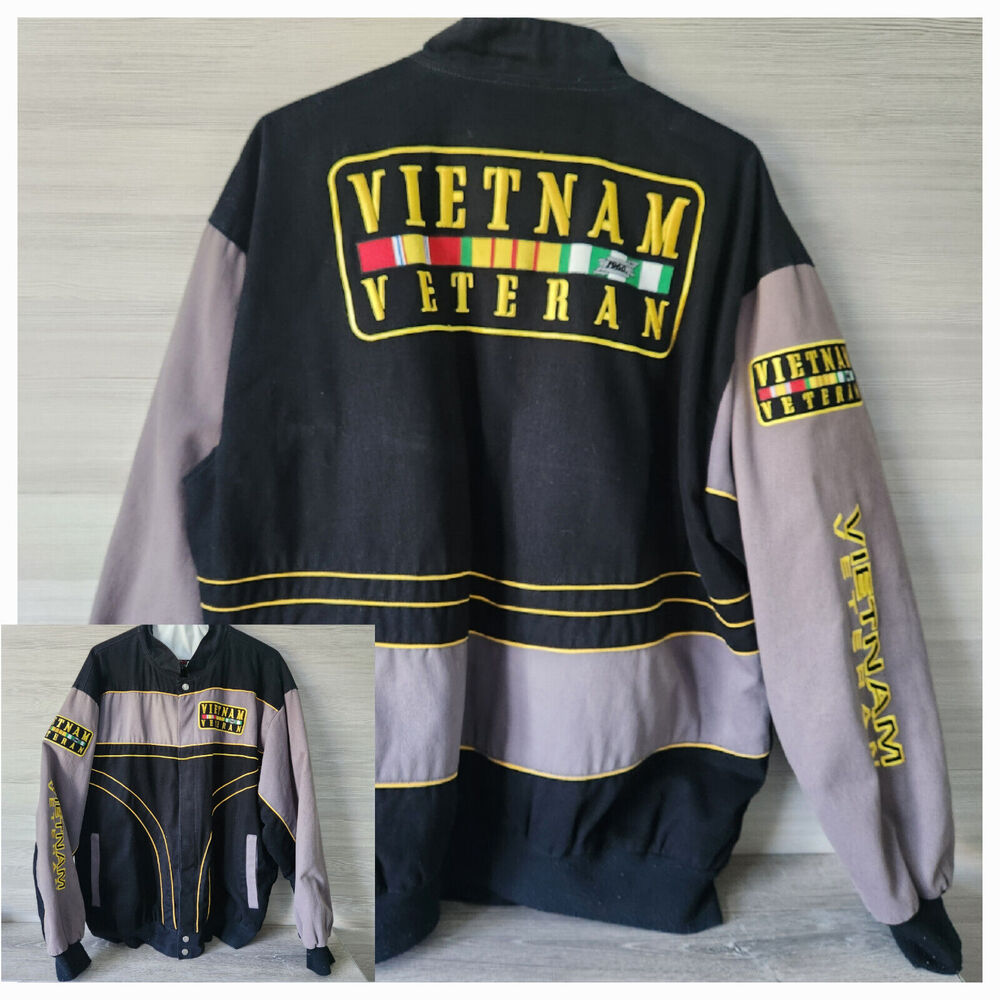 Vietnam Veteran Vintage Brigade Jacket Size 2XL Bomber Military Recon Patch Coat - Picture 2 of 16